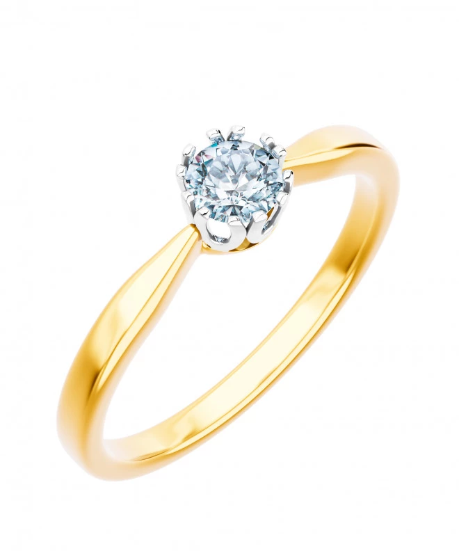 Pierścionek Bonore ze złota próby 585 z diamentem 0,4 ct 90282