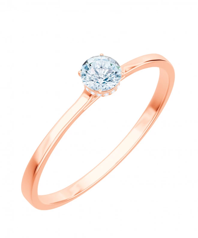 Pierścionek Bonore z różowego złota próby 585 z diamentem 0,5 ct 102704