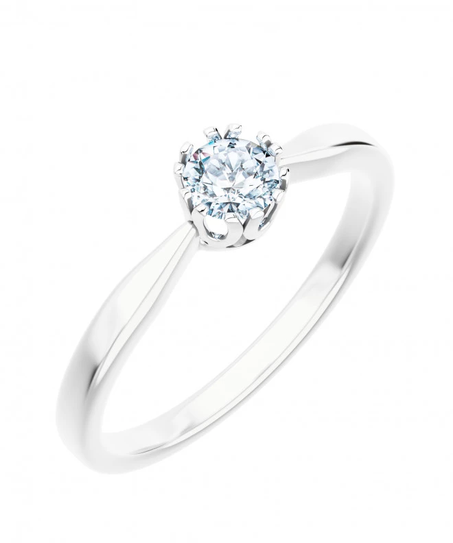 Pierścionek Bonore z białego złota próby 585 z diamentem 0,4 ct 116219