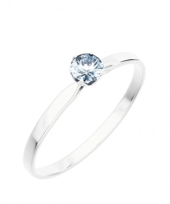 Pierścionek Bonore z białego złota próby 585 z diamentem 0,5 ct 117236