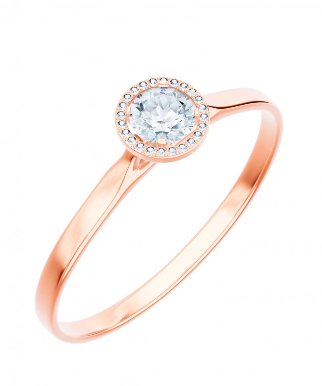Pierścionek Bonore z różowego złota próby 585 z diamentem 0,5 ct 102708
