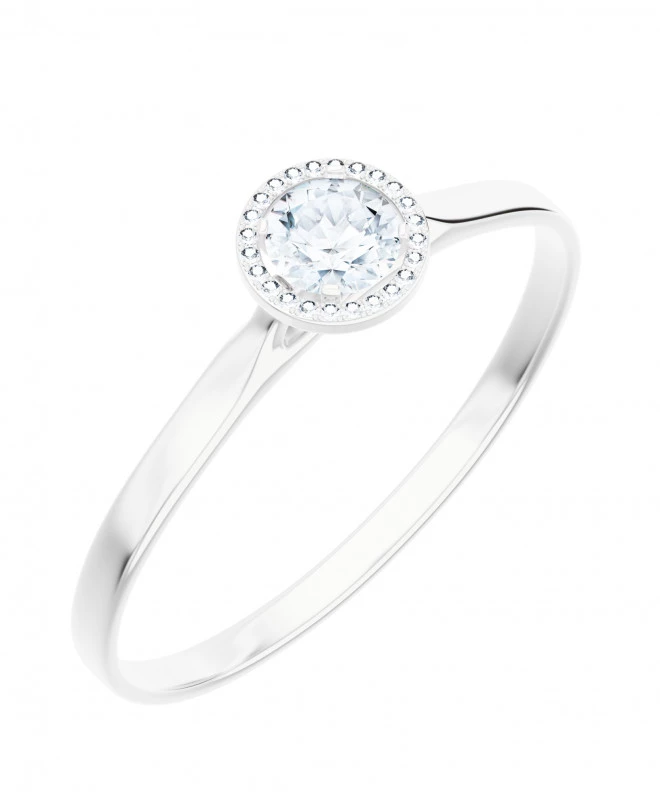 Pierścionek Bonore z białego złota próby 585 z diamentem 0,5 ct 105794