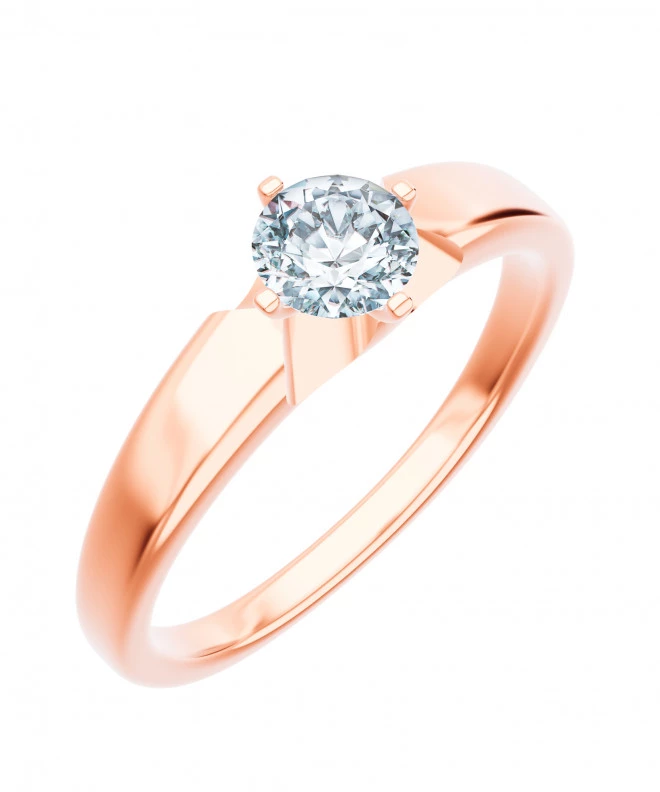 Pierścionek Bonore z różowego złota próby 585 z diamentem 0,7 ct 103755
