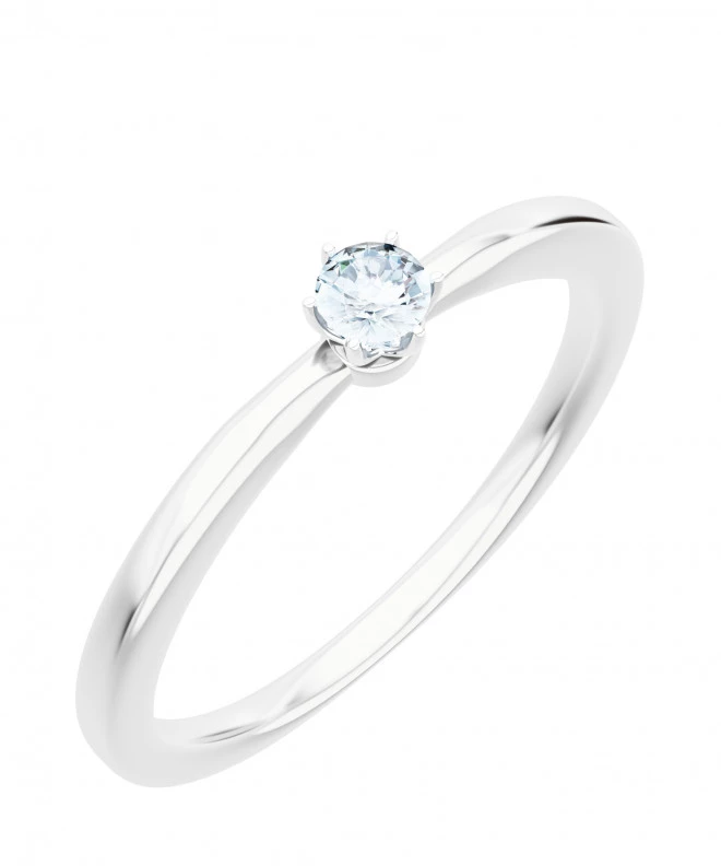 Pierścionek Bonore z białego złota próby 585 z diamentem 0,4 ct 116213