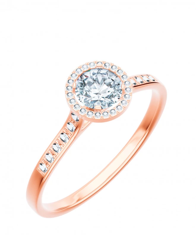 Pierścionek Bonore z różowego złota próby 585 z diamentem 0,7 ct 104770