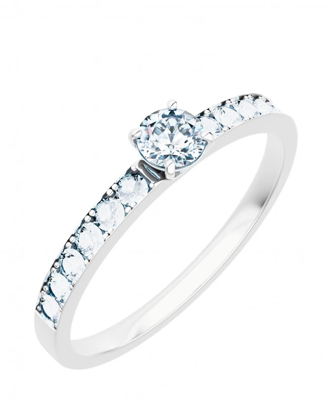 Pierścionek Bonore z białego złota próby 585 z diamentem 0,4 ct 117267