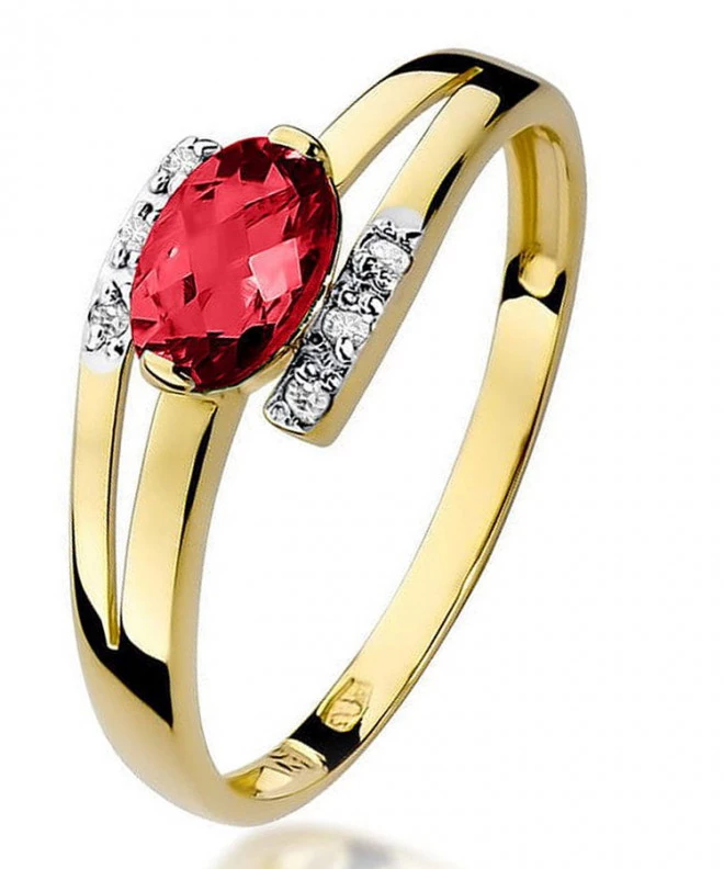 Pierścionek Bonore ze złota próby 585 z rubinem 0,6 ct 95436