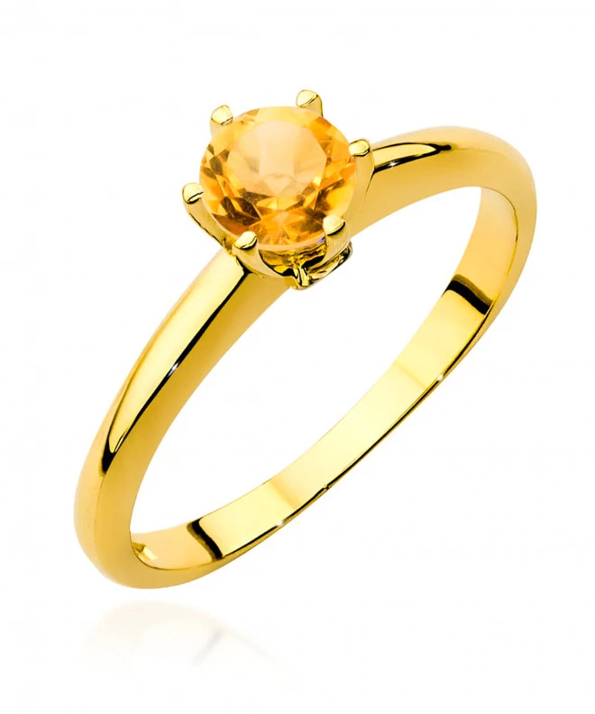 Pierścionek Bonore ze Złota próby 585 z cytrynem 0,6 ct 163977