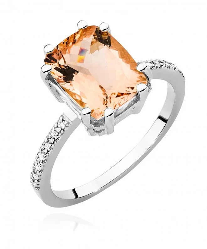 Pierścionek Bonore ze Złota próby 585 z morganitem 2,8 ct 171324