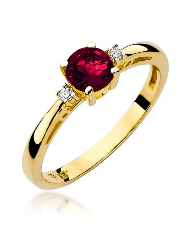 Pierścionek Bonore ze Złota próby 585 z granatem 0,6 ct 164991