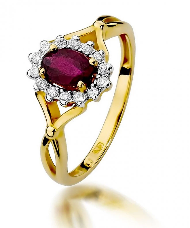 Pierścionek Bonore ze złota próby 585 z rubinem 0,6 ct 95438