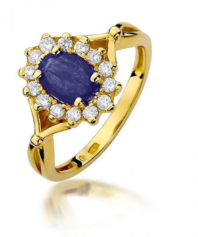 Pierścionek Bonore ze złota próby 585 z szafirem 0,9 ct 97482