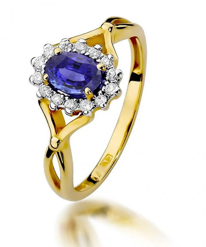 Pierścionek Bonore ze złota próby 585 z tanzanitem 0,4 ct 99643