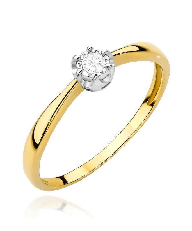 Pierścionek Bonore ze Złota próby 585 z diamentem 0,06 ct 166019