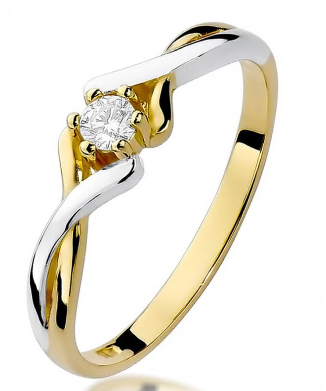Pierścionek Bonore ze złota próby 585 z diamentem 0,08 ct 83089