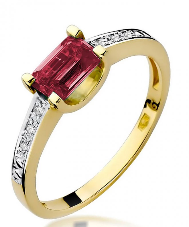 Pierścionek Bonore ze złota próby 585 z rubinem 0,8 ct 95435