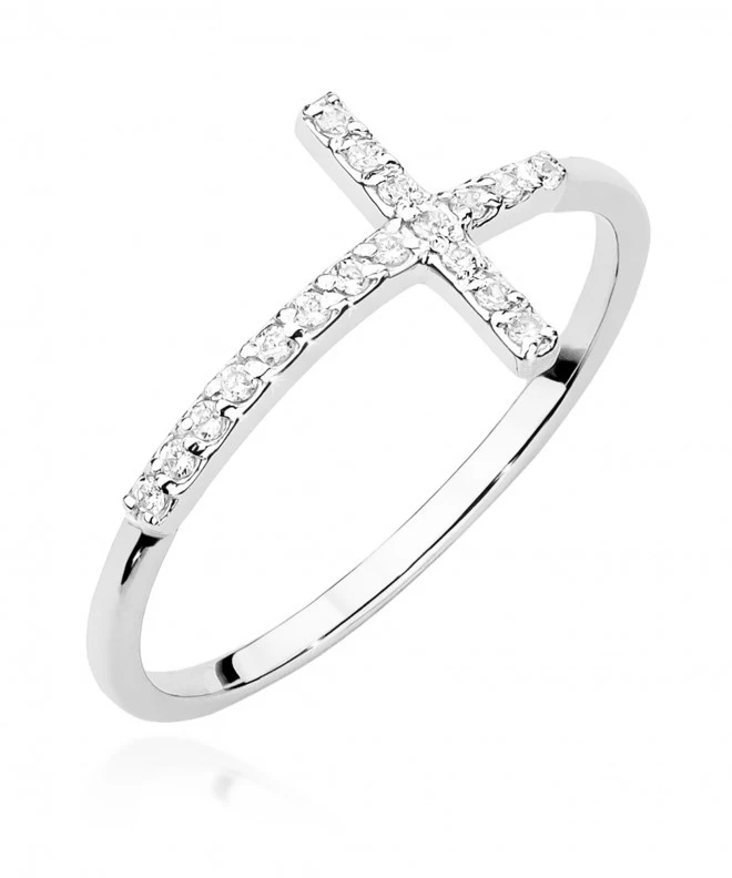 Pierścionek Bonore ze Złota próby 585 z diamentem 0,09 ct 161916