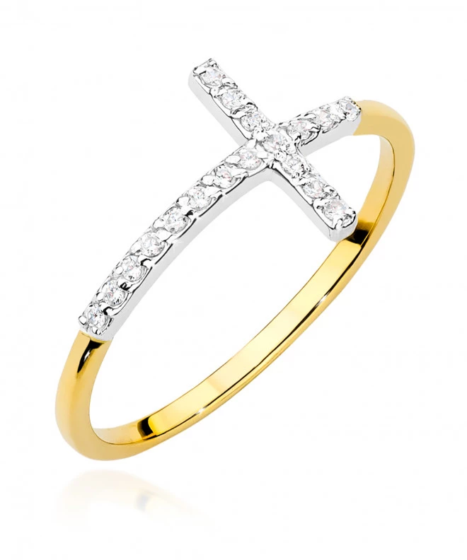 Pierścionek Bonore ze Złota próby 585 z diamentem 0,09 ct 161915