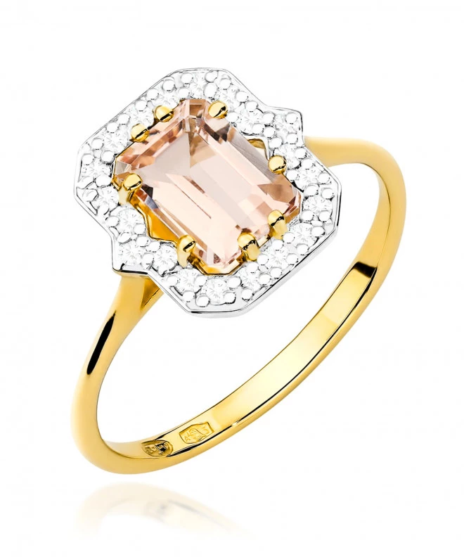 Pierścionek Bonore ze Złota próby 585 z morganitem 1 ct 173015