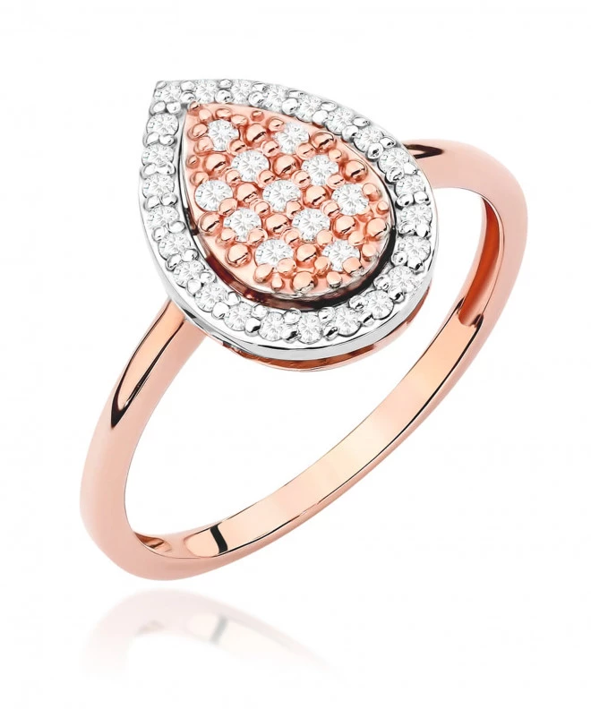 Pierścionek Bonore ze Złota próby 585 z diamentem 0,21 ct 173020