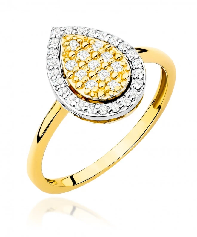 Pierścionek Bonore ze Złota próby 585 z diamentem 0,21 ct 173018
