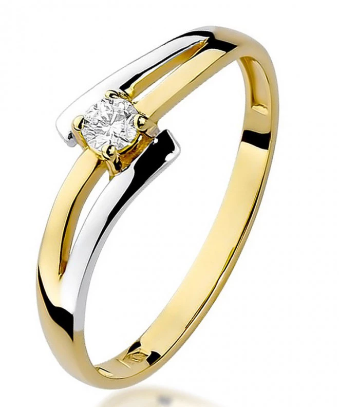 Pierścionek Bonore ze złota próby 585 z diamentem 0,08 ct 83098