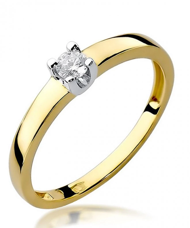 Pierścionek Bonore ze złota próby 585 z diamentem 0,08 ct 83112