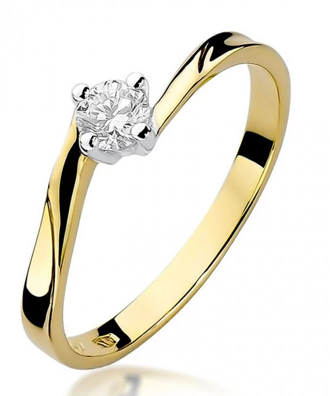 Pierścionek Bonore ze złota próby 585 z diamentem 0,2 ct 86198