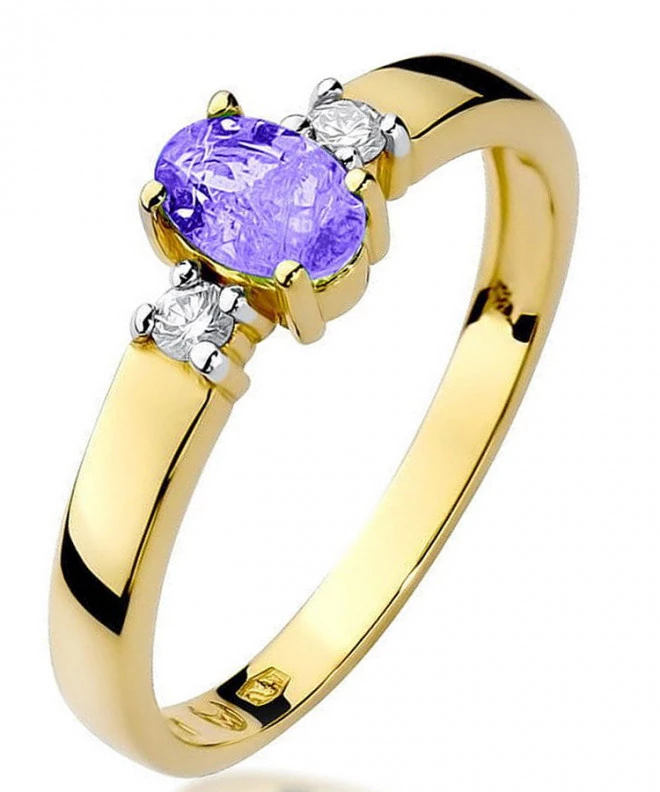Pierścionek Bonore ze złota próby 585 z tanzanitem 0,4 ct 99647