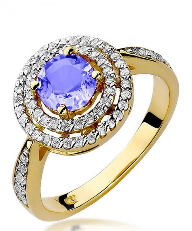 Pierścionek Bonore ze złota próby 585 z tanzanitem 0,7 ct 99648