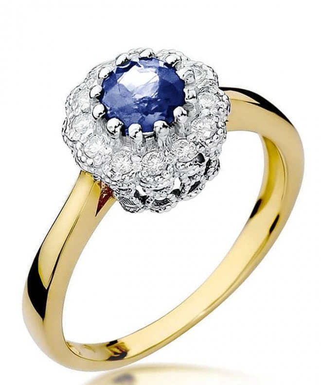 Pierścionek Bonore ze złota próby 585 z tanzanitem 0,5 ct 99649