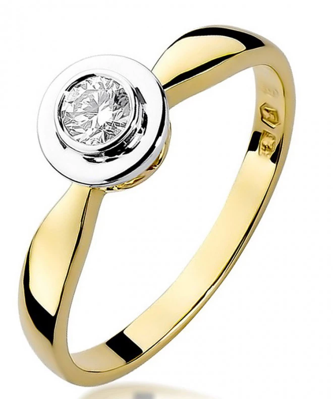 Pierścionek Bonore ze złota próby 585 z diamentem 0,15 ct 85169