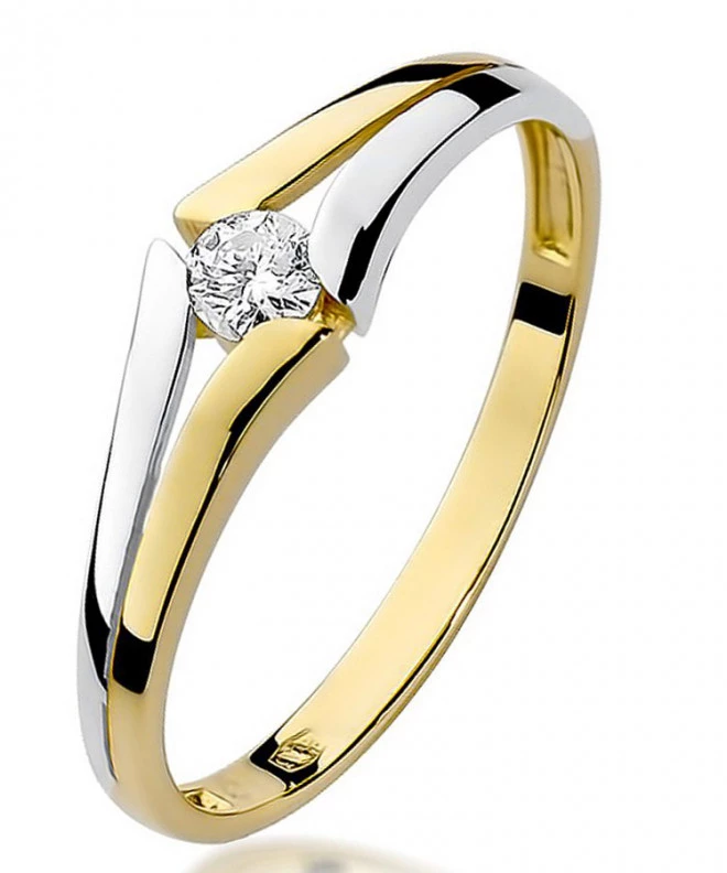 Pierścionek Bonore ze złota próby 585 z diamentem 0,1 ct 83093