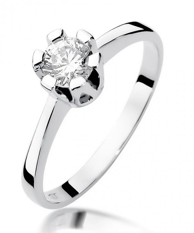 Pierścionek Bonore z białego złota próby 585 z diamentem 0,7 ct 117253