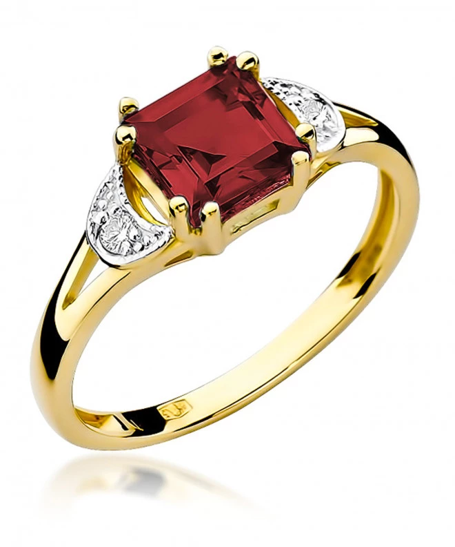 Pierścionek Bonore ze Złota próby 585 z granatem 1,3 ct 155401