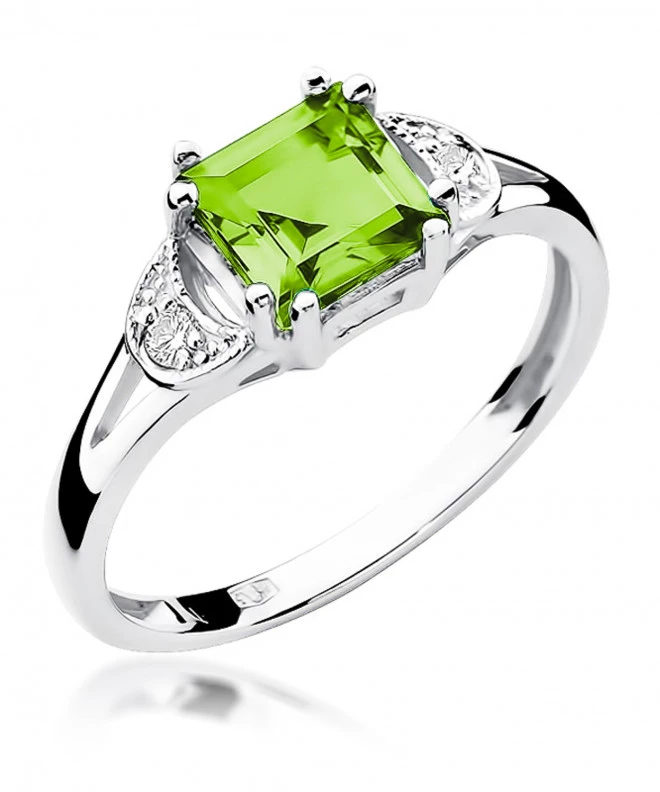 Pierścionek Bonore ze Złota próby 585 z oliwinem 1,1 ct 155403