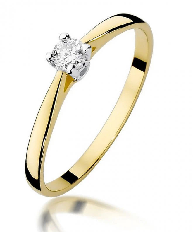 Pierścionek Bonore ze złota próby 585 z diamentem 0,15 ct 85174