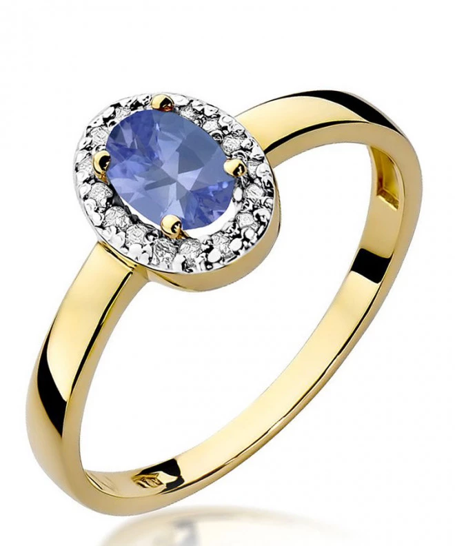 Pierścionek Bonore ze złota próby 585 z tanzanitem 0,4 ct 100643