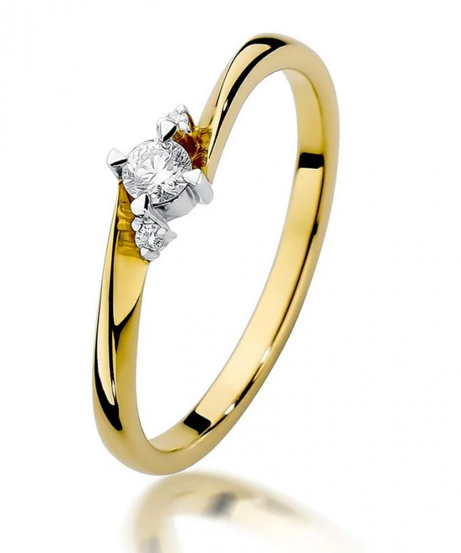 Pierścionek Bonore ze złota próby 585 z diamentem 0,1 ct 86166