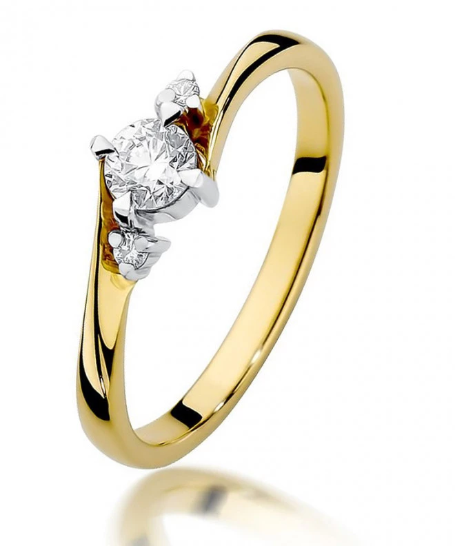 Pierścionek Bonore ze złota próby 585 z diamentem 0,25 ct 89264