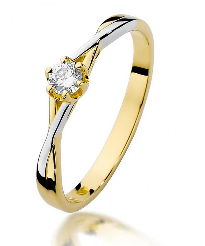 Pierścionek Bonore ze złota próby 585 z diamentem 0,12 ct 86165