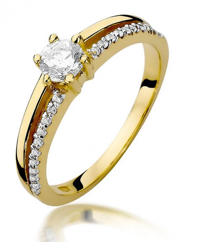 Pierścionek Bonore ze złota próby 585 z diamentem 0,3 ct 89284