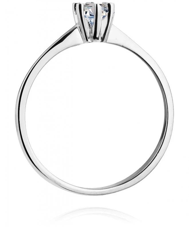 Pierścionek Bonore z białego złota próby 585 z diamentem 0,23 ct 114090