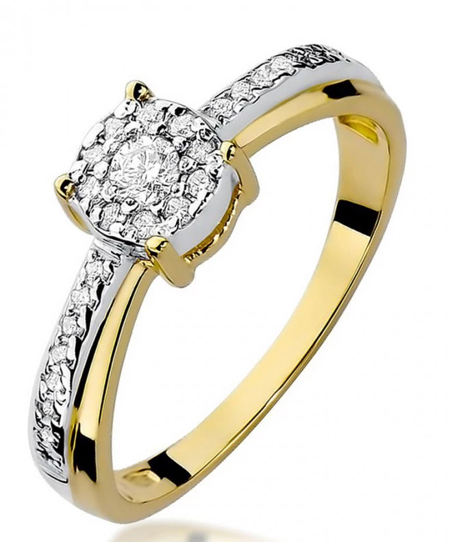 Pierścionek Bonore ze złota próby 585 z diamentem 0,08 ct 88225