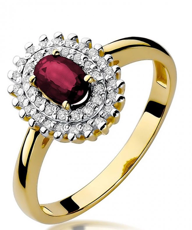Pierścionek Bonore ze złota próby 585 z rubinem 0,6 ct 95447