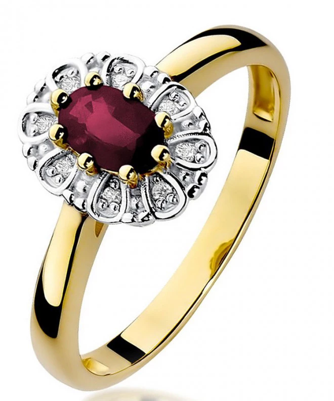 Pierścionek Bonore ze złota próby 585 z rubinem 0,6 ct 95448