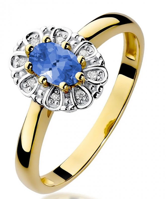 Pierścionek Bonore ze złota próby 585 z tanzanitem 0,4 ct 99652
