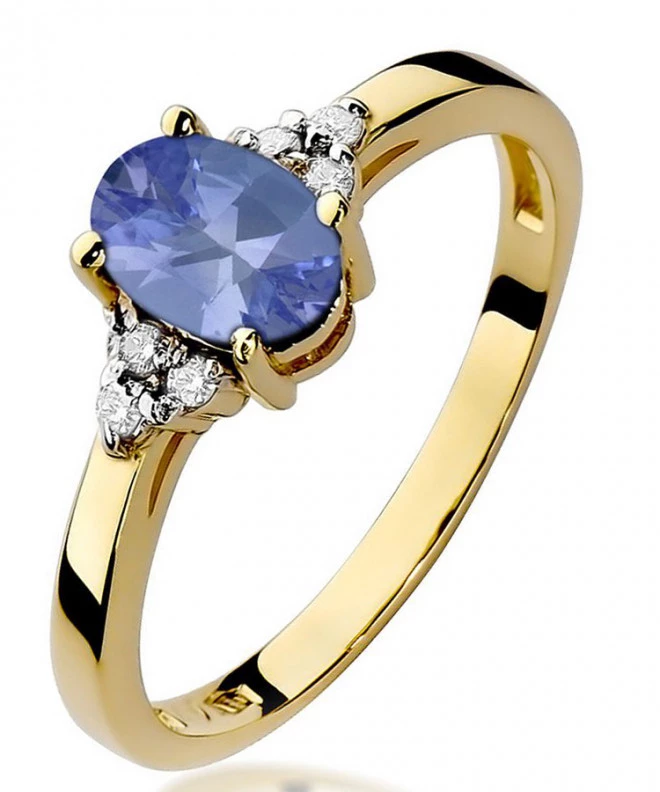 Pierścionek Bonore ze złota próby 585 z tanzanitem 0,7 ct 100641