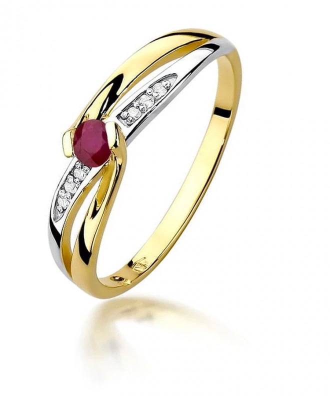 Pierścionek Bonore ze złota próby 585 z rubinem 0,15 ct 96448
