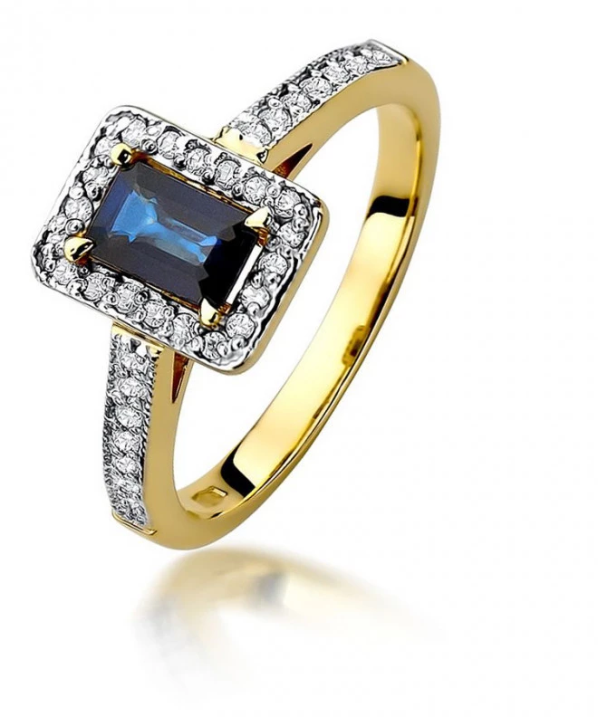 Pierścionek Bonore ze złota próby 585 z szafirem 0,6 ct 97509